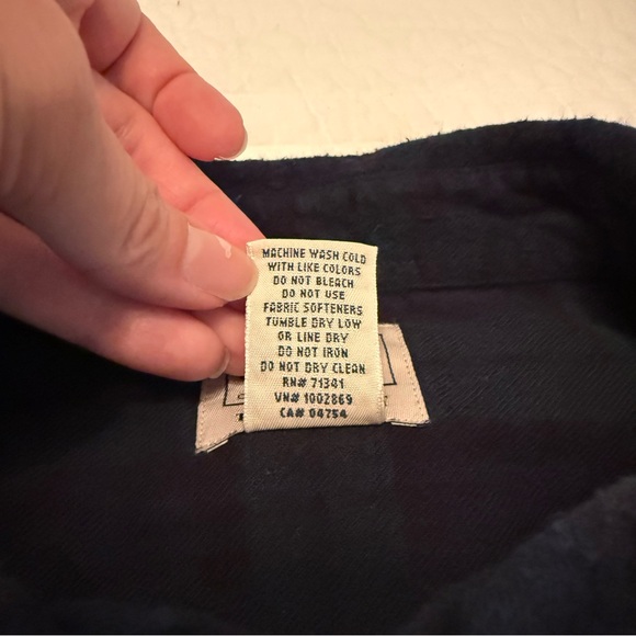 L.L. Bean Men's Dark Plaid Button Down Flannel Shirt Size XXL - Picture 8 of 10